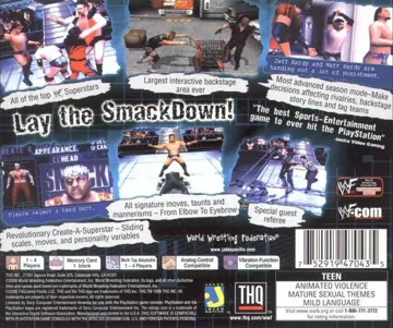 WWF SmackDown! (US) box cover back